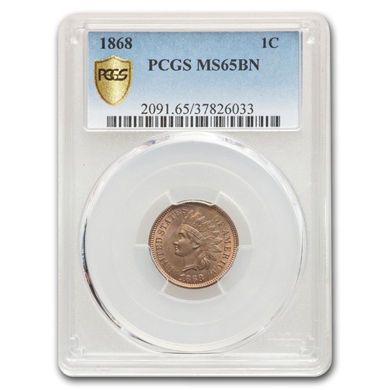 1868 Indian Head Cent MS-65 PCGS (Brown) 1868 Indian Head Cent MS-65 PCGS (Brown)