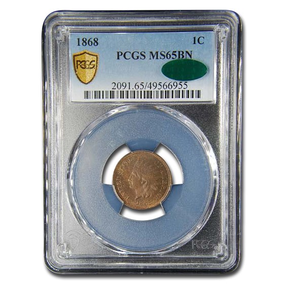1868 Indian Head Cent MS-65 PCGS CAC (Brown) 1868 Indian Head Cent MS-65 PCGS CAC (Brown)