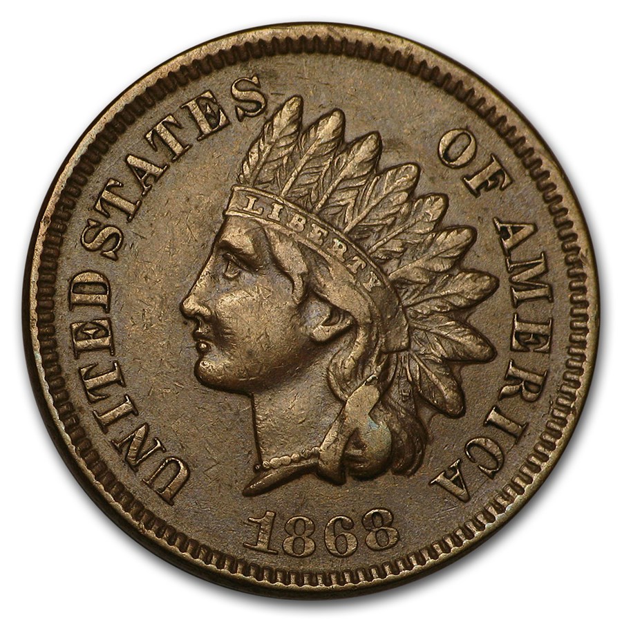 1868 Indian Head Cent XF