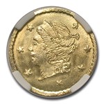 1868 Liberty Round 25 Cent Gold MS-66 NGC (BG-806)