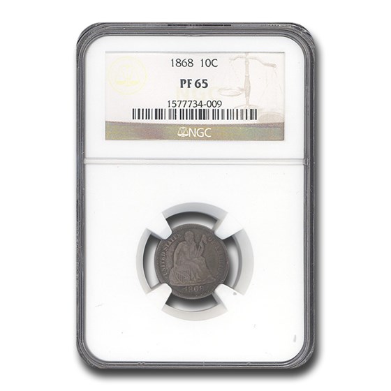 1868 Liberty Seated Dime PF-65 NGC 1868 Liberty Seated Dime PF-65 NGC
