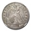 1868 Liberty Seated Dollar AU-50 NGC