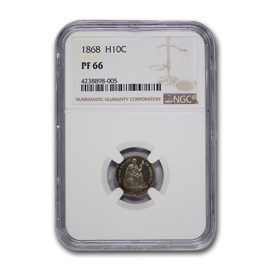 1868 Liberty Seated Half Dime PF-66 NGC 1868 Liberty Seated Half Dime PF-66 NGC
