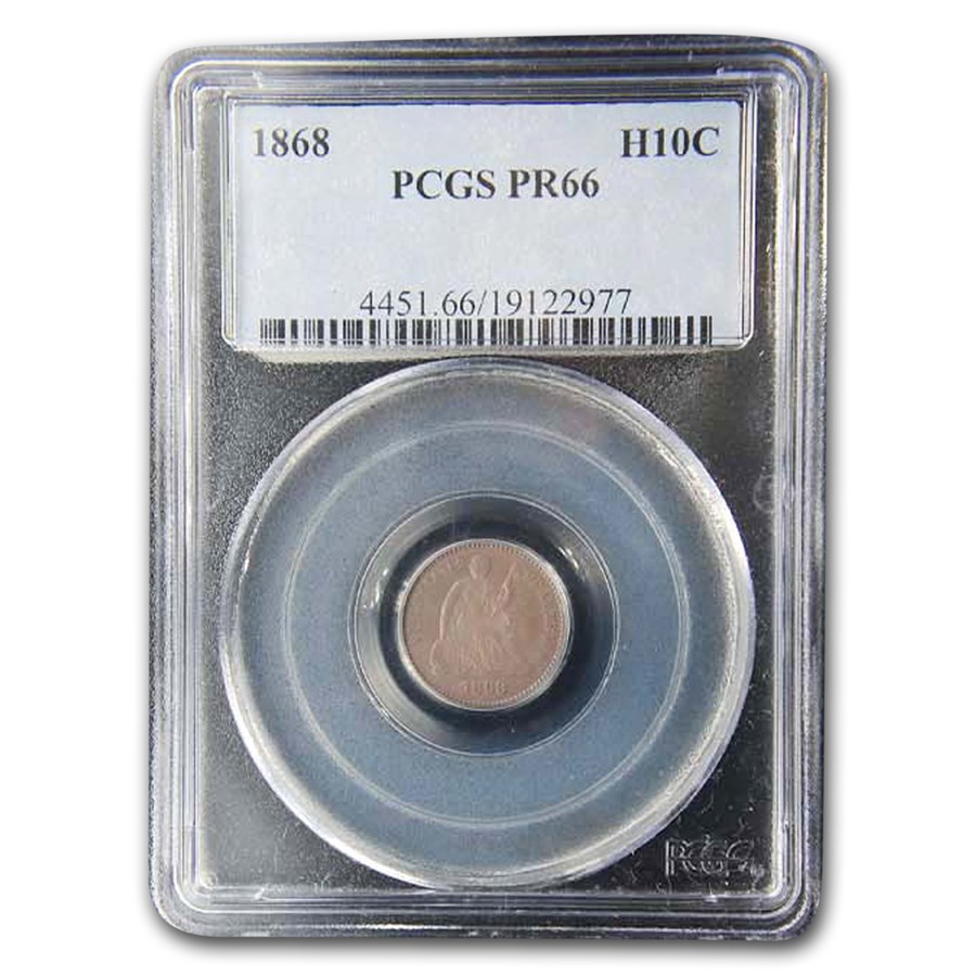 1868 Liberty Seated Half Dime PR-66 PCGS
