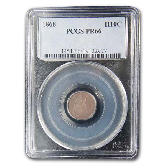 1868 Liberty Seated Half Dime PR-66 PCGS 1868 Liberty Seated Half Dime PR-66 PCGS