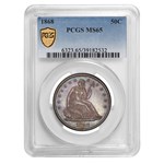 1868 Liberty Seated Half Dollar MS-65 PCGS
