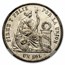 1868 Peru Silver 1 Sol BU (Arabic 1) MS-62 NGC