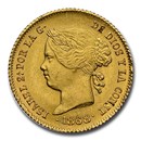 1868 Philippines Gold 4 Pesos Isabella II MS-62 NGC