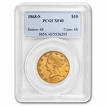 1868-S $10 Liberty Gold Eagle XF-40 PCGS