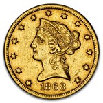 1868-S $10 Liberty Gold Eagle XF-45 PCGS