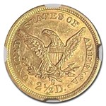 1868-S $2.5 Liberty Quarter Eagle MS-61 NGC