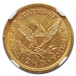 1868-S $2.50 Liberty Gold Quarter Eagle AU-58 NGC