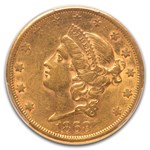 1868-S $20 Liberty Gold Double Eagle AU-50 PCGS