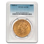 1868-S $20 Liberty Gold Double Eagle AU-50 PCGS