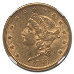 1868-S $20 Liberty Gold Double Eagle AU-55 NGC