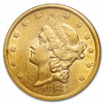 1868-S $20 Liberty Gold Double Eagle AU-58 NGC