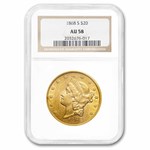 1868-S $20 Liberty Gold Double Eagle AU-58 NGC