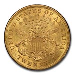 1868-S $20 Liberty Gold Double Eagle MS-61 PCGS CAC