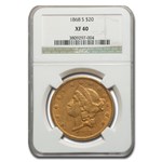 1868-S $20 Liberty Gold Double Eagle XF-40 NGC