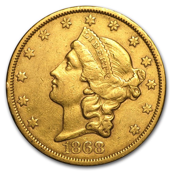 1868-S $20 Liberty Gold Double Eagle XF 1868-S $20 Liberty Gold Double Eagle XF