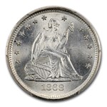 1868-S Liberty Seated Quarter MS-66 PCGS