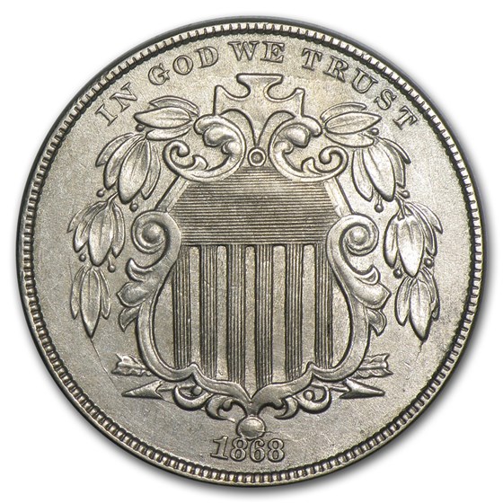 1868 Shield Nickel AU 1868 Shield Nickel AU