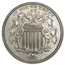 1868 Shield Nickel AU
