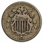 1868 Shield Nickel Fine