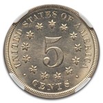 1868 Shield Nickel MS-66 NGC