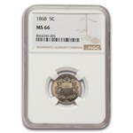 1868 Shield Nickel MS-66 NGC