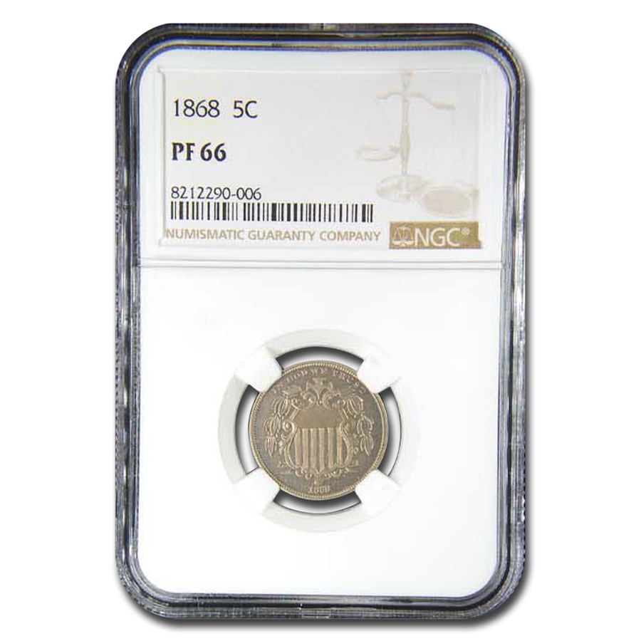 1868 Shield Nickel PF-66 NGC