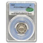 1868 Shield Nickel PR-66+ Cameo PCGS CAC