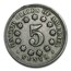 1868 Shield Nickel XF
