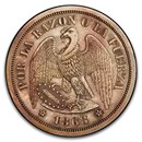 1868-So Chile Silvered Peso Pattern MS-61 PCGS