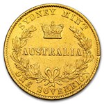 1868-SY Australia Gold Sovereign Victoria AU