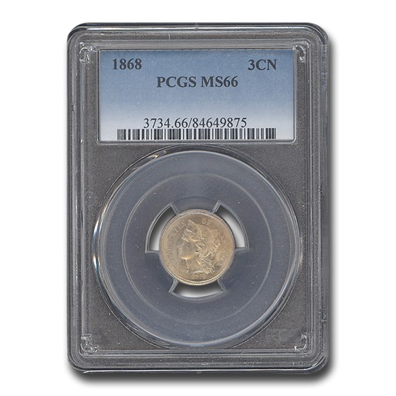 1868 Three Cent Nickel MS-66 PCGS 1868 Three Cent Nickel MS-66 PCGS
