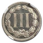 1868 Three Cent Nickel PF-67 Cameo NGC