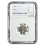 1868 Three Cent Nickel PF-67 NGC