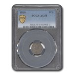 1868 Three Cent Silver AU-55 PCGS
