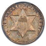 1868 Three Cent Silver MS-64+ PCGS CAC