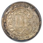 1868 Three Cent Silver MS-64+ PCGS CAC