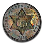 1868 Three Cent Silver PR-66 PCGS
