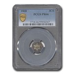 1868 Three Cent Silver PR-66 PCGS