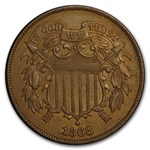 1868 Two Cent Piece AU