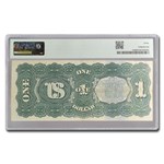 1869 $1.00 Legal Tender "Rainbow" XF-40 PMG (Fr#18)
