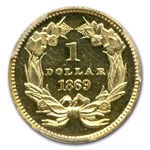 1869 $1 Indian Head Gold Dollar PR-63 PCGS
