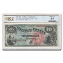 1869 $10 Legal Tender Daniel Webster "Rainbow" CU-64 PCGS (Fr#96)