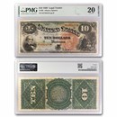 1869 $10 Legal Tender Daniel Webster "Rainbow" VF-20 PMG (Fr#96)