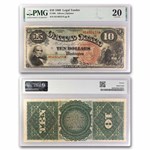 1869 $10 Legal Tender Daniel Webster "Rainbow" VF-20 PMG (Fr#96)