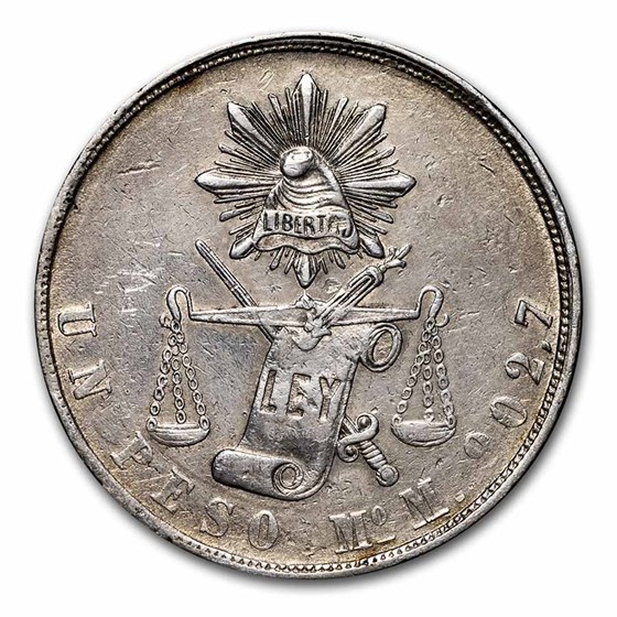 1869-1873 Mexico Silver Peso Avg Circ 1869-1873 Mexico Silver Peso Avg Circ